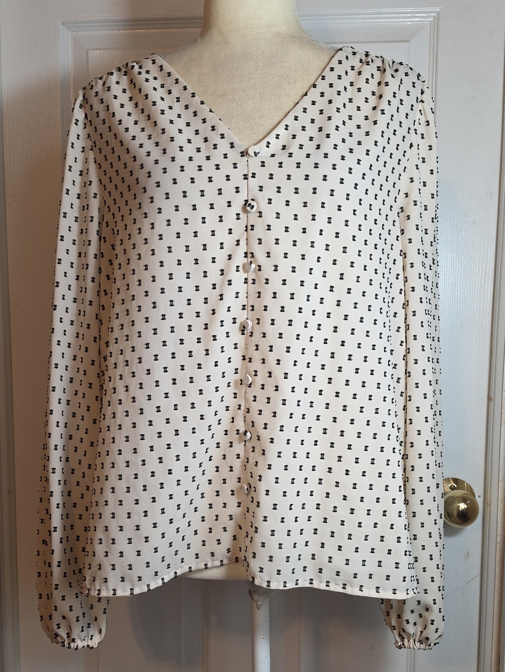 Ann Taylor Swiss Dot Blouse